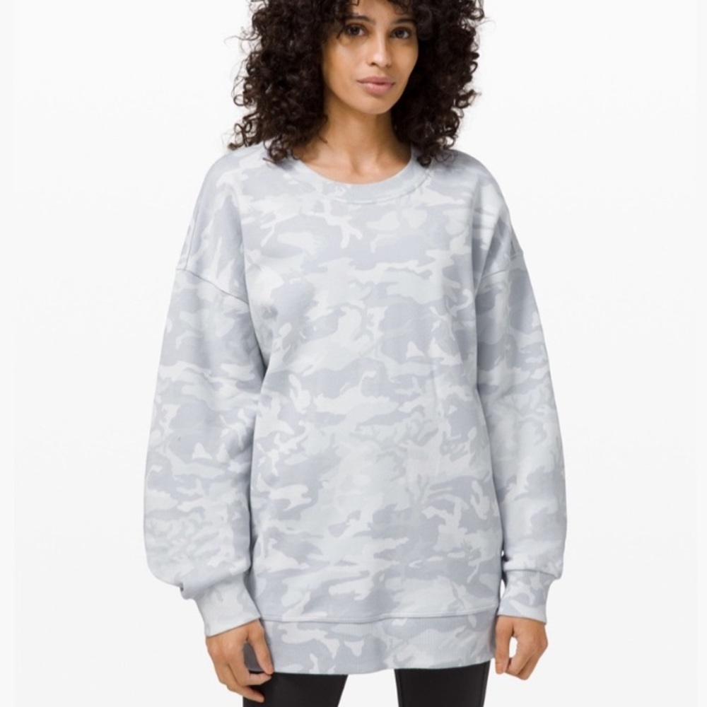 Lululemon perfectly oversized crew white camo
